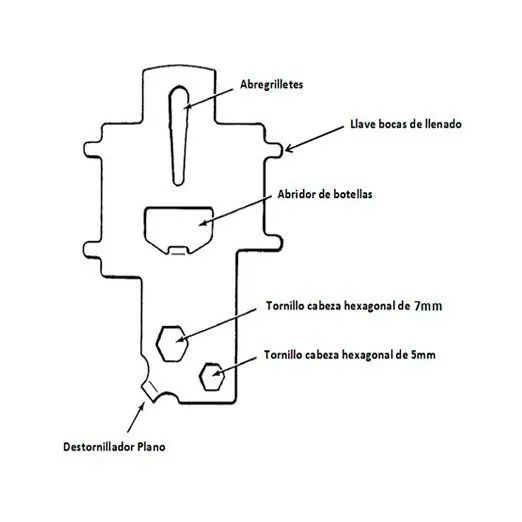 Winox- Llave Universal Multiusos – Inox forjado - Imagen 3