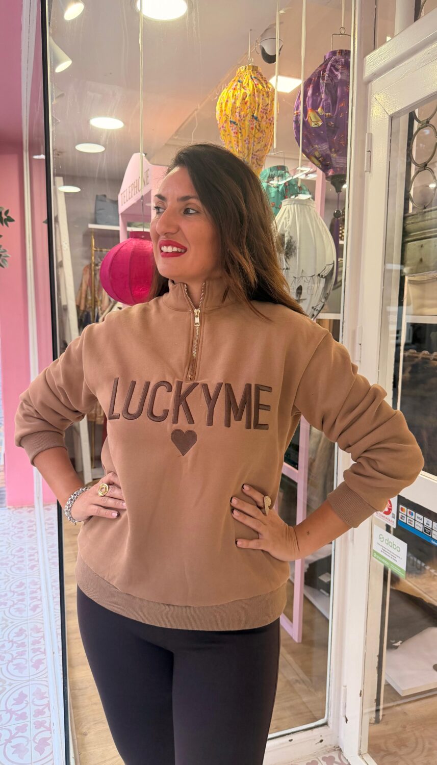 Sudadera Lucky Me Camel - Imagen 3